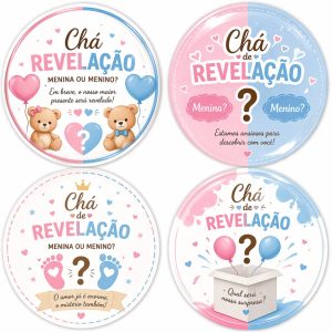 Adesivos Chá Revelação Personalizados