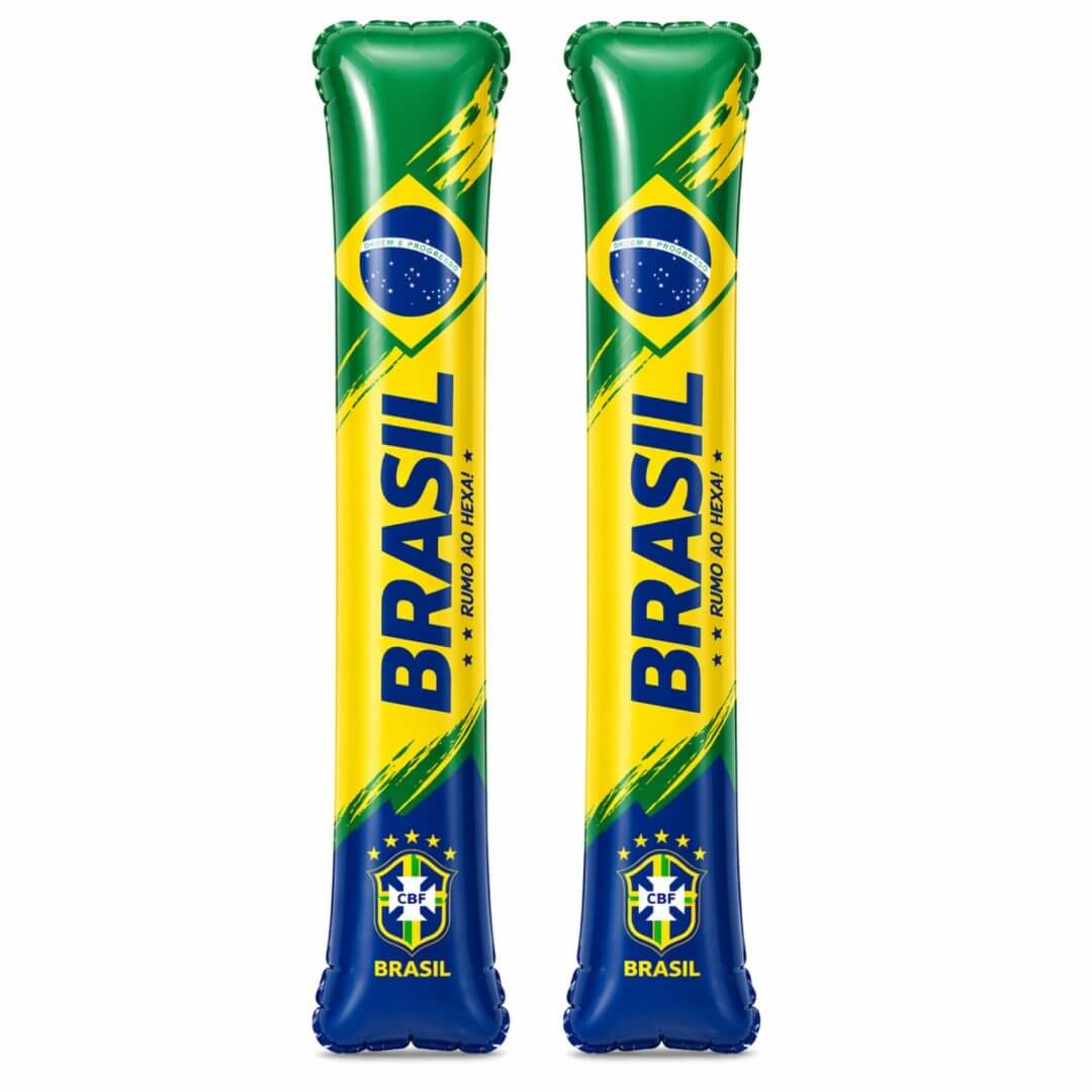 Bate Bate Inflável Torcedor Brasil Copa Do Mundo Kit Com 2