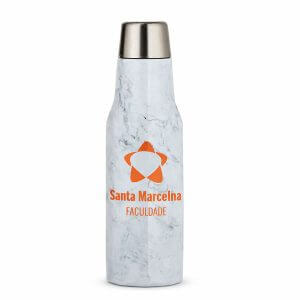 Garrafa Térmica Inox Personalizada Mármore Promocional