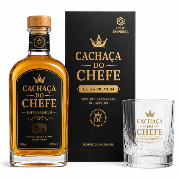 Cachaça do Chefe Extra Premium Copo Personalizado