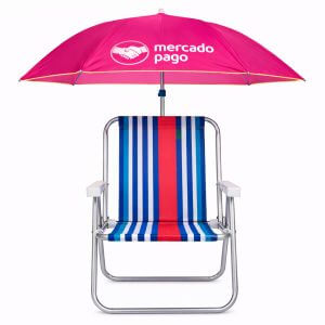 Cadeira de Praia e Guarda Sol Personalizado