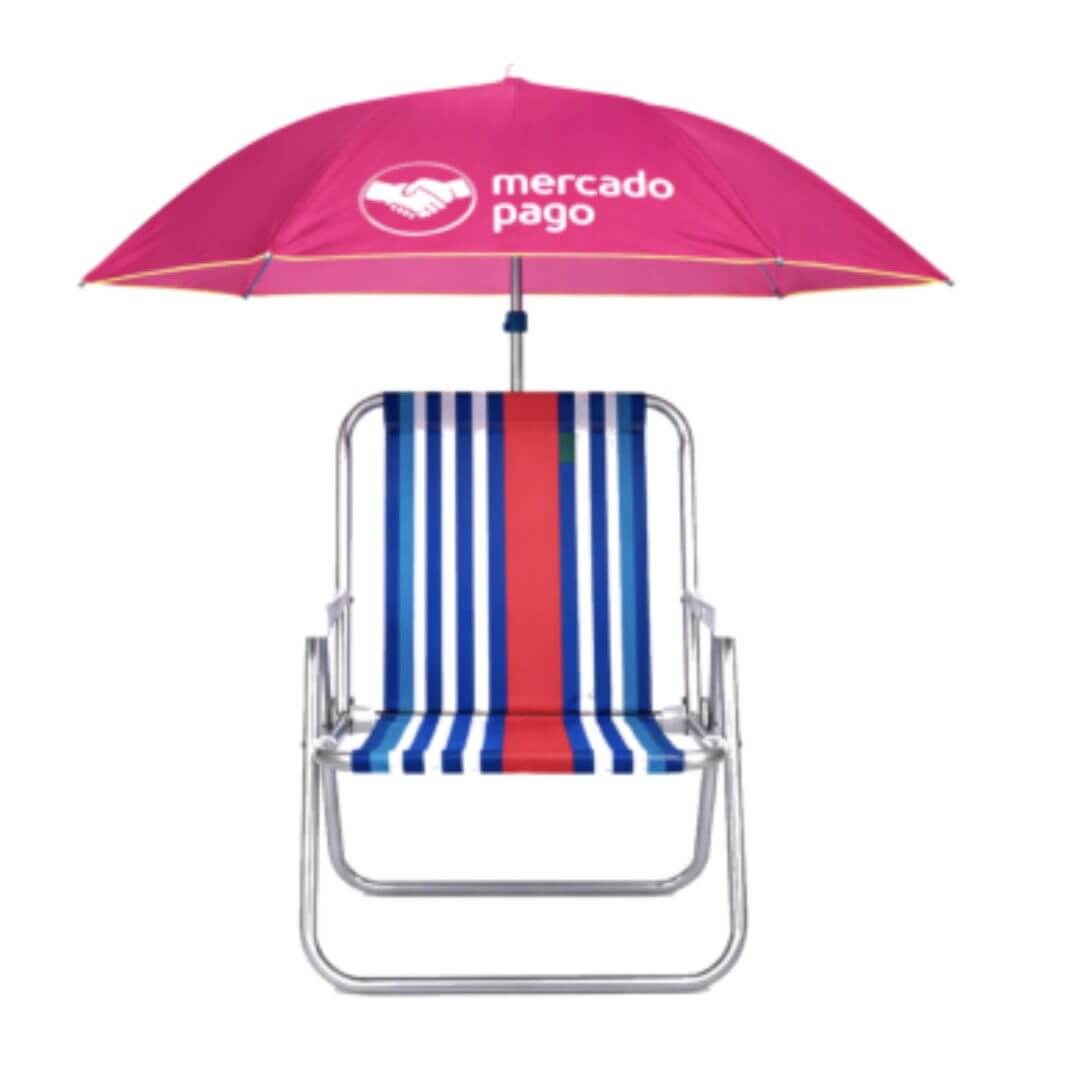 Cadeira de Praia e Guarda Sol Personalizado