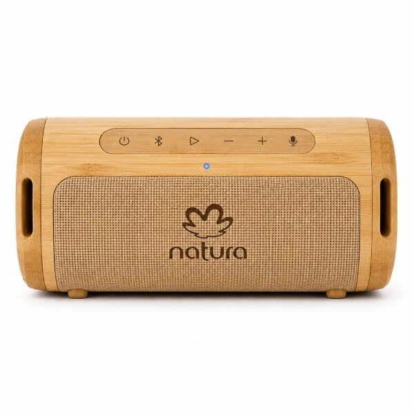 Caixa de Som em Bambu Personalizada