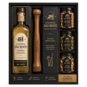 Kit Cachaça com Socador Personalizado