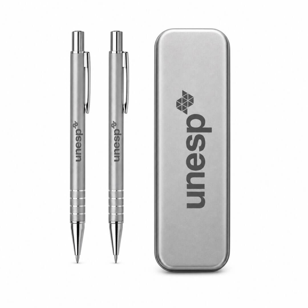 Kit Caneta e Lapiseira em Alumínio Personalizado