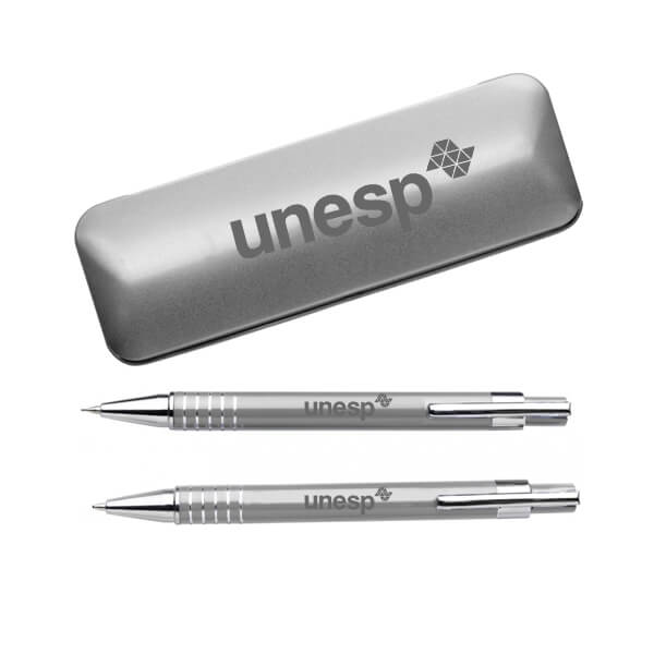 Kit Caneta e Lapiseira em Alumínio Personalizado