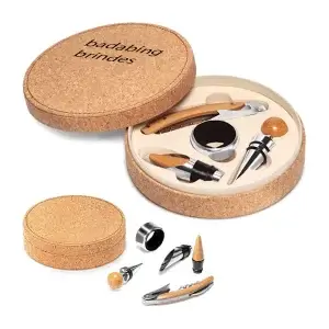 Kit Vinho em Cortiça Personalizado