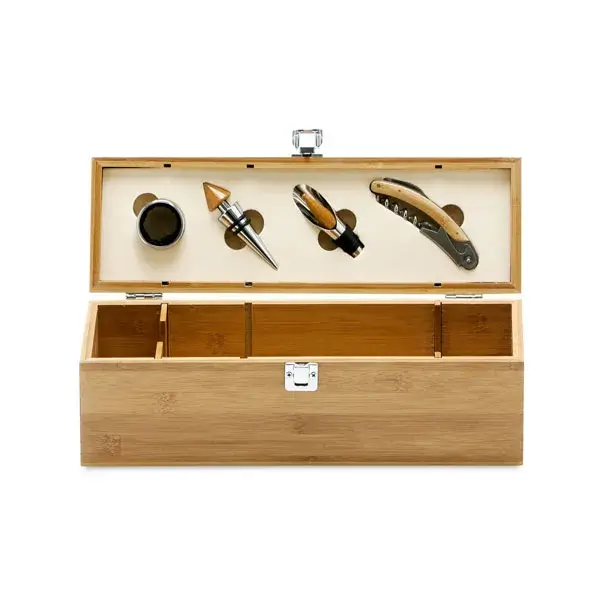Kit Vinho em Madeira Personalizado
