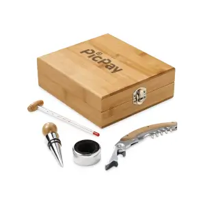 Kit Vinho em Madeira Personalizado
