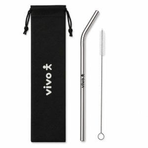 Kit canudo de metal com escovinha personalizado