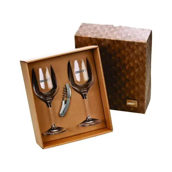 Kit vinho com taças personalizadas