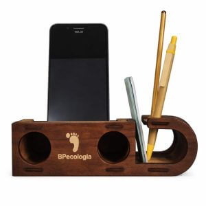 Speaker Com Porta-Cartão, Lápis e Caneta