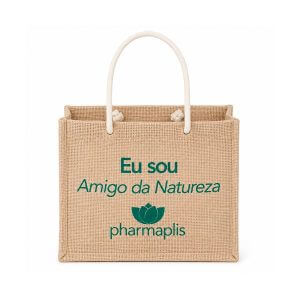 Ecobag em juta com alças algodão personalizada