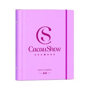 Pasta Fichário Tamanho A4 Rosa Personalizada