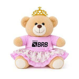 Pelúcia Personalizada Ursa Rosa
