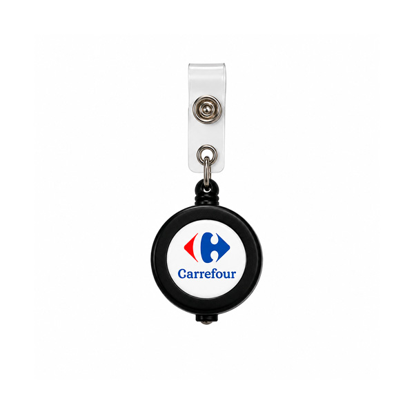 Porta Crachá Retrátil Roller Clip Personalizado