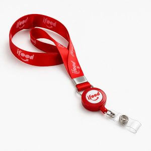 Porta Crachá Retrátil com Cordão Personalizado