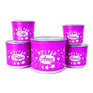 Porta Mantimento Rosa Personalizado