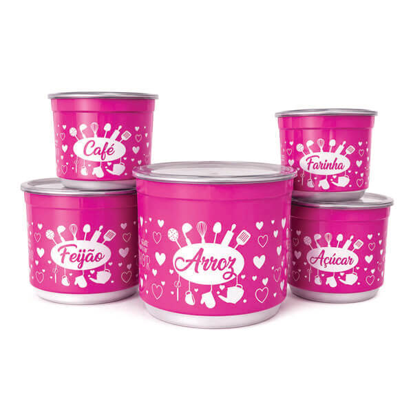 Porta Mantimento Rosa Personalizado