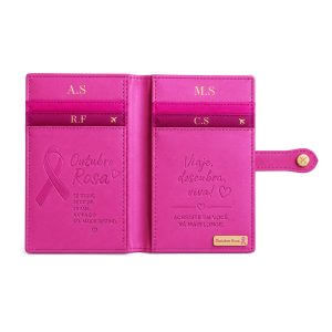 Porta Passaporte de Couro Feminino Personalizado