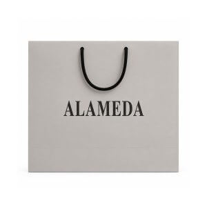Sacola De Papel Com Alça De Cordão Personalizada