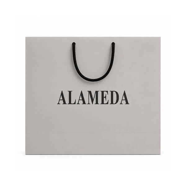 Sacola De Papel Com Alça De Cordão Personalizada