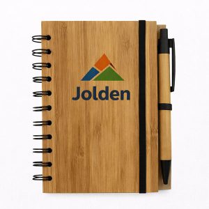 Bloco Personalizado Ecológico com Capa de Bambu