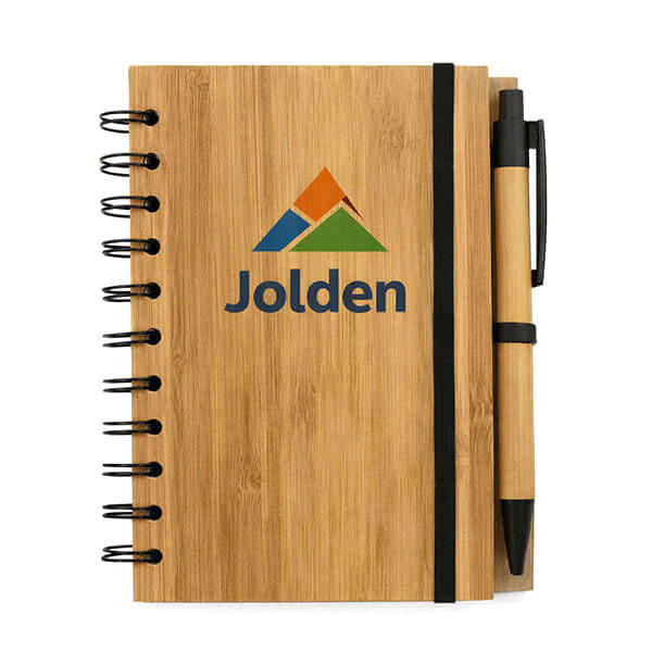 Bloco Personalizado Ecológico com Capa de Bambu