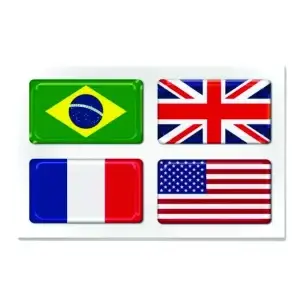 Adesivo Resinado de Países Personalizado