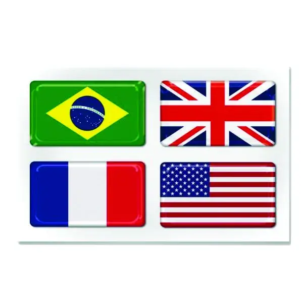 Adesivo Resinado de Países Personalizado