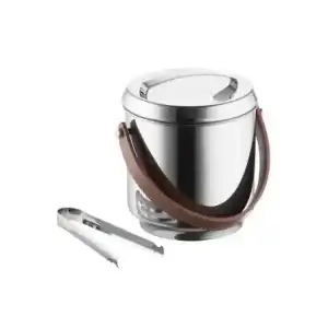 Balde Térmico Aço Inox Alça de Couro