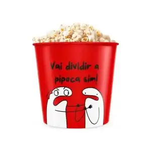 Balde de Pipoca Vermelho para Personalizar