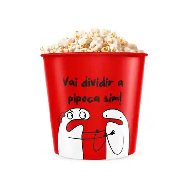 Balde de Pipoca Vermelho para Personalizar