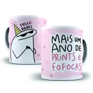 Caneca Xícara de Cerâmica Flork Bento Meme