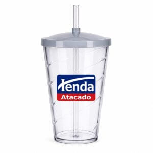 Copo Personalizado com Canudo