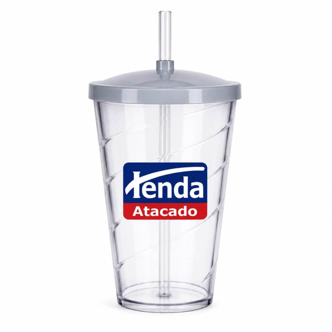 Copo Personalizado com Canudo