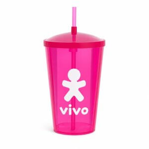 Copo Transparente com Canudo Personalizado