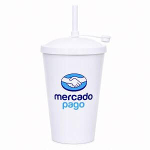 Copo Twister com Tampa e Canudo Personalizado