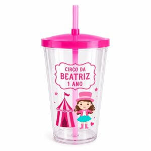 Copo com Canudo Personalizado para Lembrancinha