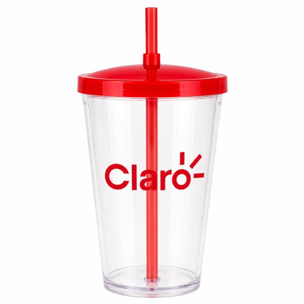 Copo de Acrilico com Canudo Personalizado