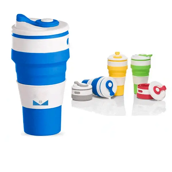 Copo dobrável de silicone personalizado