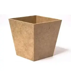 Kit 10 Unidades De Cachepô Vaso Em Mdf Cru 10x10cm