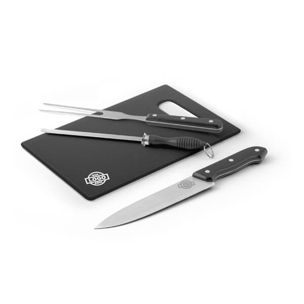 Kit Churrasco Tábua Faca e Garfo Personalizado