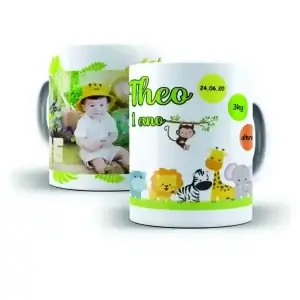 Xicara de Porcelana Personalizada Safári
