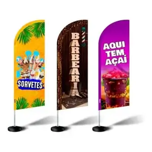 Wind Banner Personalizado Uso em Ambientes Externos
