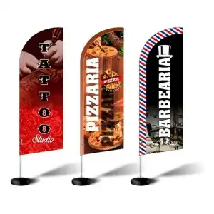 Bandeira Personalizada - Wind Banner - Base, Haste e Tecido