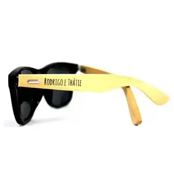 Óculos Hastes de Bambu Personalizado