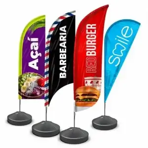 Wind Banner Personalizado Base Plástica