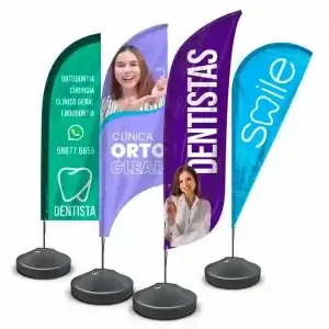 Wind Banner Personalizado Base com Bag de Areia