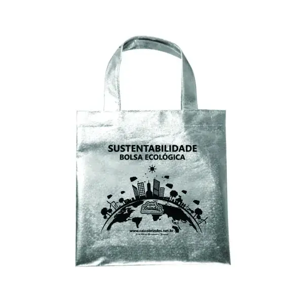 Bolsa Ecobag em Tecido TNT Metalizado